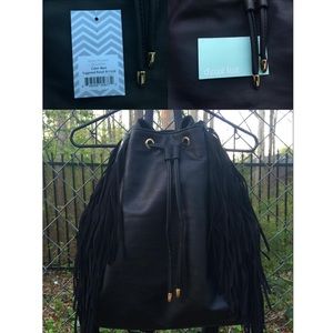 Black fringe Deux Lux bag\backpack
